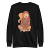 unisex-premium-sweatshirt-black-front-6a1e615c64bad.jpg Girl With Kitten Sweatshirt