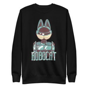 unisex-premium-sweatshirt-black-front-6a1eb5c24665a-1.jpg Robocat Sweatshirt