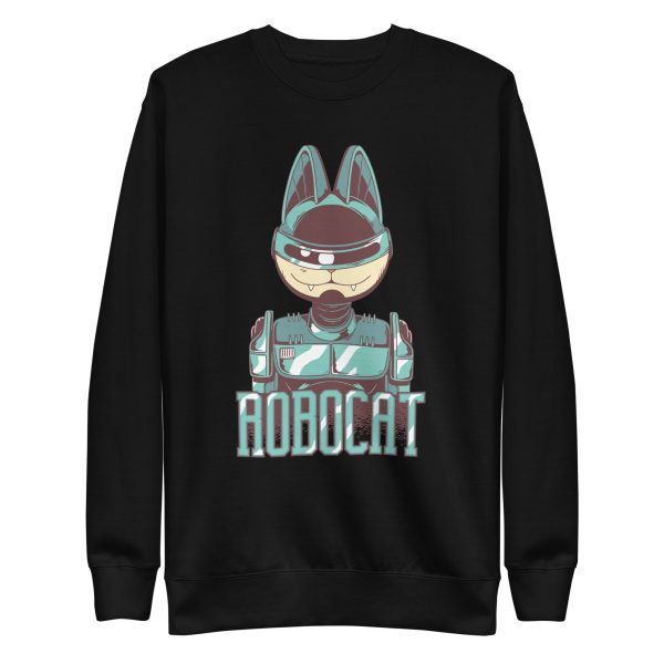 unisex-premium-sweatshirt-black-front-6a1eb5c24665a-1.jpg Robocat Sweatshirt