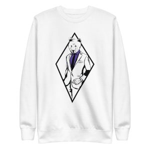 unisex-premium-sweatshirt-white-front-6a1cf66e1fb22.jpg Formal Bear Sweatshirt
