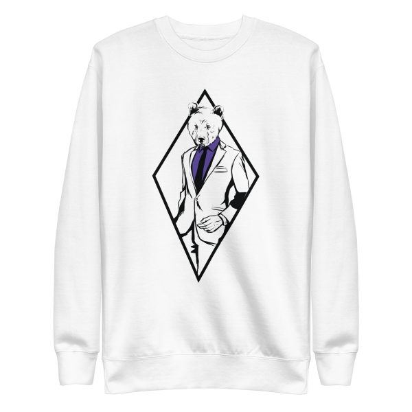 unisex-premium-sweatshirt-white-front-6a1cf66e1fb22.jpg Formal Bear Sweatshirt