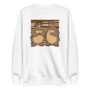unisex-premium-sweatshirt-white-front-6a1cf7191fed8.jpg Bear Couple Sweatshirt