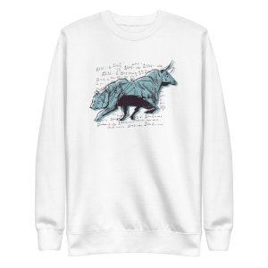 unisex-premium-sweatshirt-white-front-6a1cf859e43ee.jpg Stock Market Sweatshirt