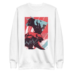 unisex-premium-sweatshirt-white-front-6a1cf953de897.jpg Stock Market Bull Bear Sweatshirt