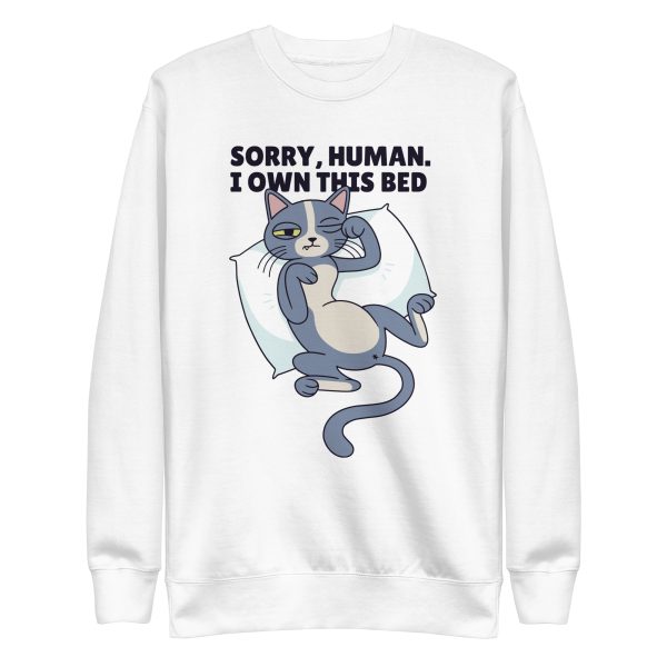 unisex-premium-sweatshirt-white-front-6a1d40183a433.jpg Sleepy Cat Sweatshirt