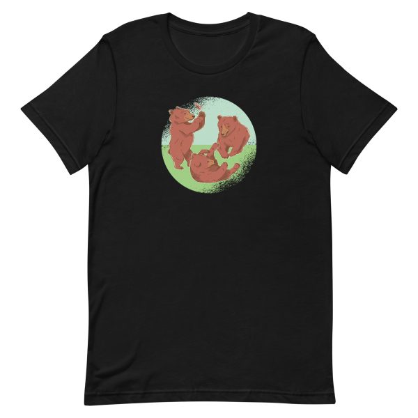 unisex-staple-t-shirt-black-front-6a1cf795daf5f.jpg Playing Bear Cubs T-Shirt