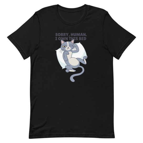 unisex-staple-t-shirt-black-front-6a1d3fdad3e56.jpg Sleepy Cat T-Shirt