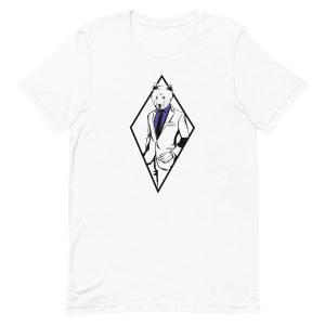 unisex-staple-t-shirt-white-front-6a1cf65ad5626.jpg Formal Bear T-Shirt