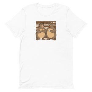 unisex-staple-t-shirt-white-front-6a1cf702c32af.jpg Bear Couple T-Shirt