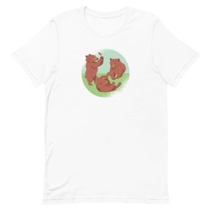 unisex-staple-t-shirt-white-front-6a1cf795d5a61.jpg Playing Bear Cubs T-Shirt