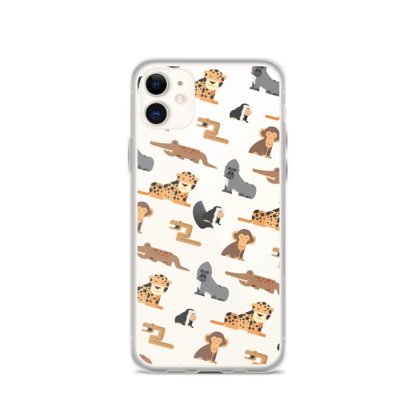 African Jungle Animals iPhone Clear Case
