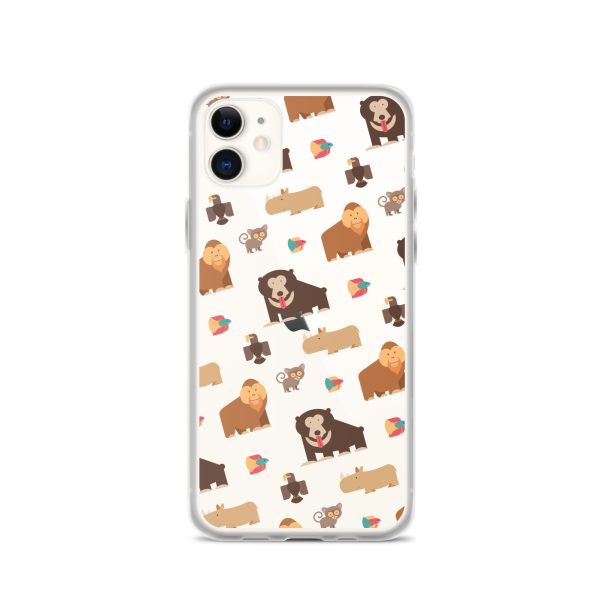 Asian Jungle Animals iPhone Clear Case