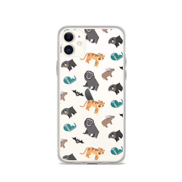 Asian Jungle Animals iPhone Clear Case