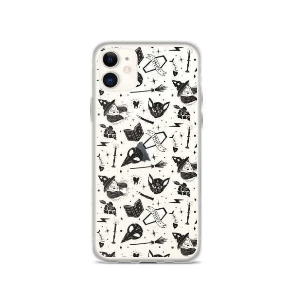 Black and White Halloween iPhone Clear Case