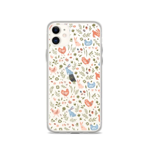 Bunnies and Hens Easter iPhone Clear Case