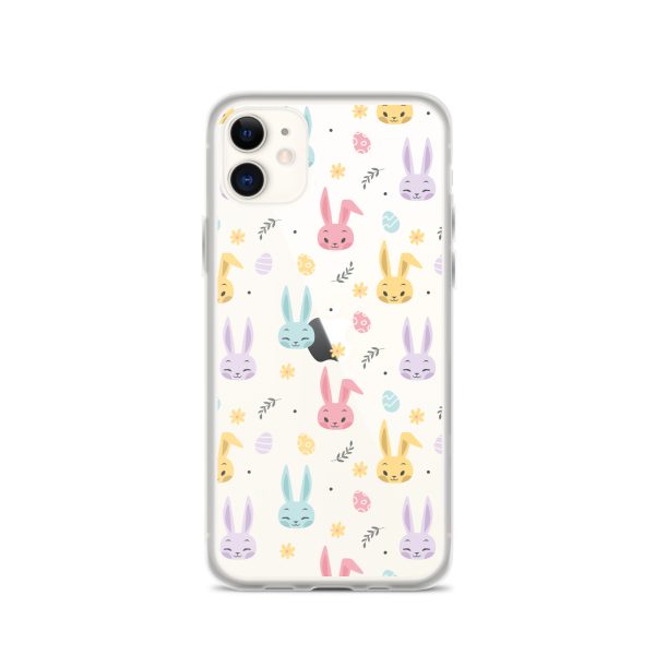 Colorful Bunnies Easter iPhone Clear Case