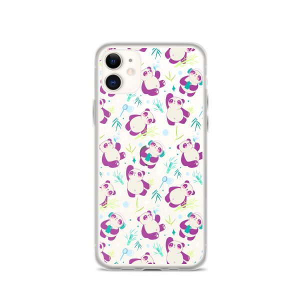 Cute Panda Bamboo iPhone Clear Case