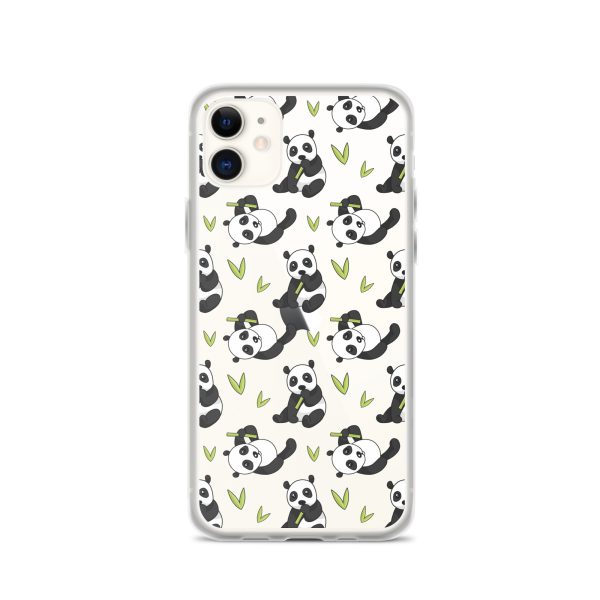 Cute Panda Bear iPhone Clear Case