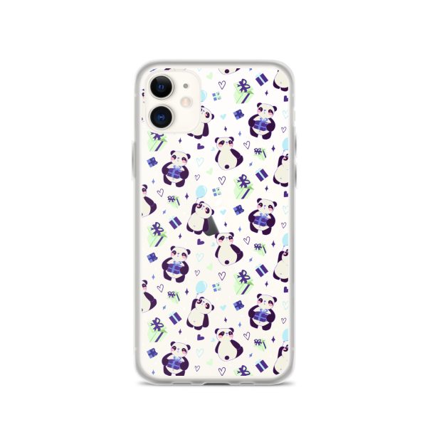 Cute Panda Presents iPhone Clear Case