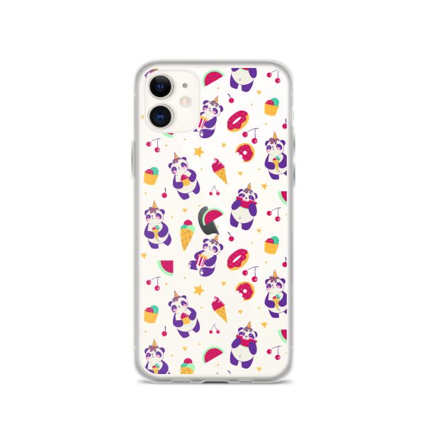 Cute Panda Sweets iPhone Clear Case