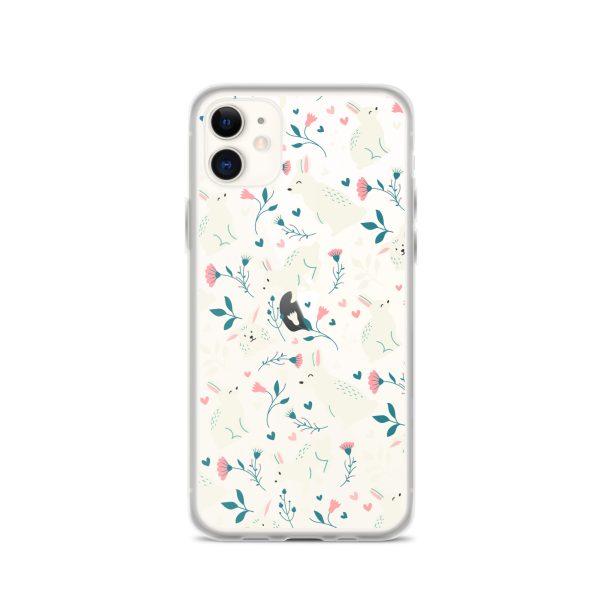 Easter Cute Rabbits iPhone Clear Case