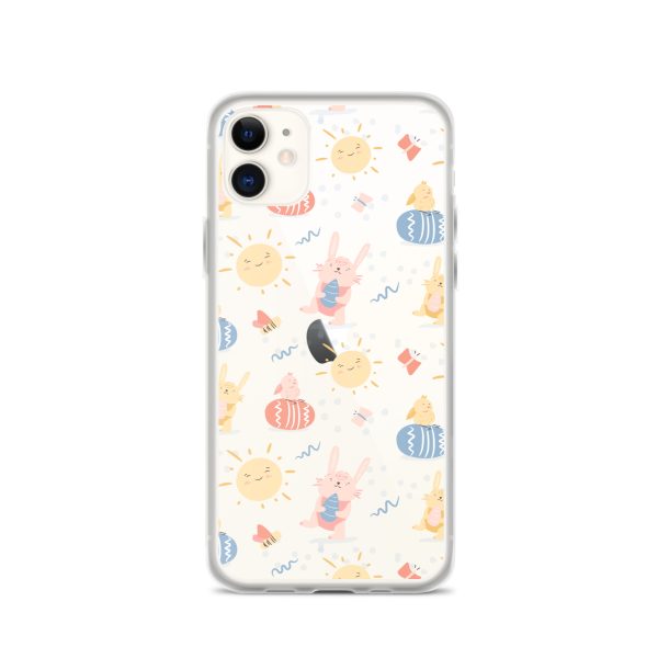 Easter Egg and Bunnies iPhone Clear Case