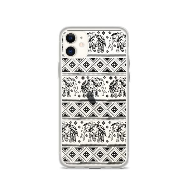 Elephant Mandala iPhone Clear Case