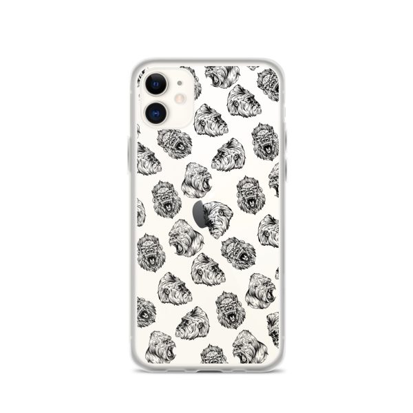 Illustrated Gorilla Seamless iPhone Clear Case