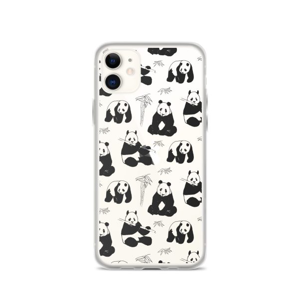 Panda Bears Bamboo iPhone Clear Case