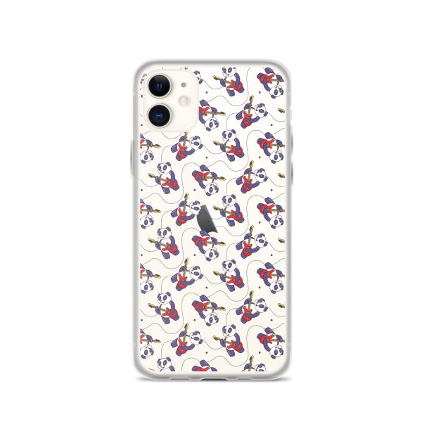 Panda Guitarist iPhone Clear Case