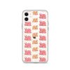 Pink Bunnies iPhone Clear Case