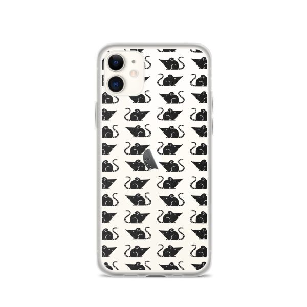 Rat Silhouette iPhone Clear Case