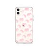 Seamless Elephant Silhouette iPhone Clear Case