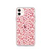 Leopard Heart Print iPhone Clear Case