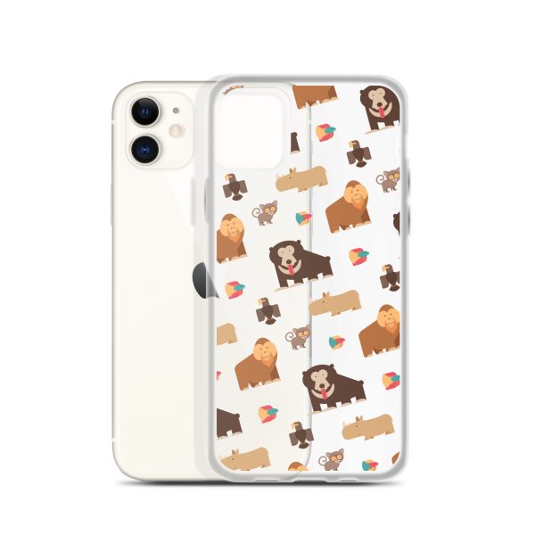 Asian Jungle Animals iPhone Clear Case