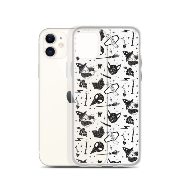 Black and White Halloween iPhone Clear Case