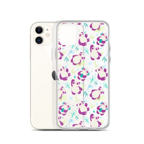 Cute Panda Bamboo iPhone Clear Case