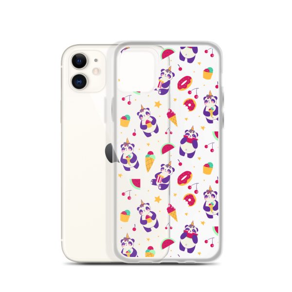 Cute Panda Sweets iPhone Clear Case