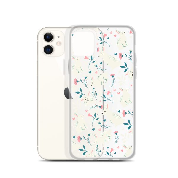 Easter Cute Rabbits iPhone Clear Case