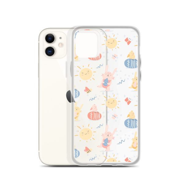 Easter Egg and Bunnies iPhone Clear Case