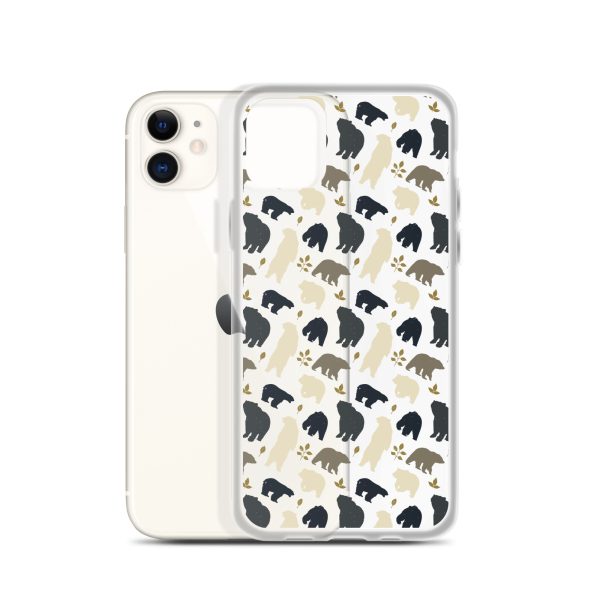 Forest Bear Silhouette iPhone Clear Case