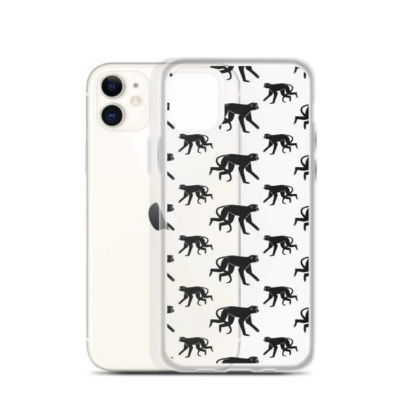 Monkey Silhouette iPhone Clear Case