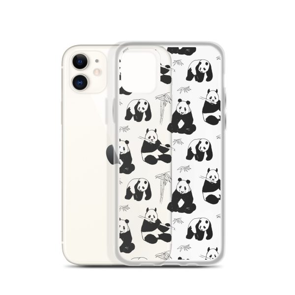 Panda Bears Bamboo iPhone Clear Case
