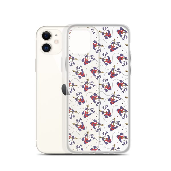 Panda Guitarist iPhone Clear Case