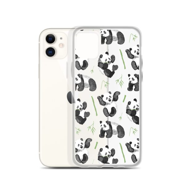 Watercolor Panda Bear iPhone Clear Case