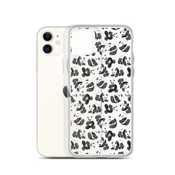 Watercolor Panda Bears iPhone Clear Case