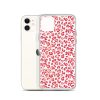 Leopard Heart Print iPhone Clear Case
