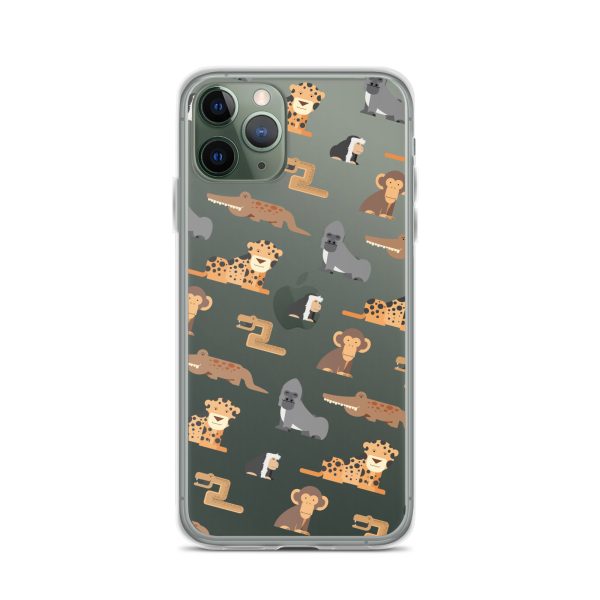 African Jungle Animals iPhone Clear Case