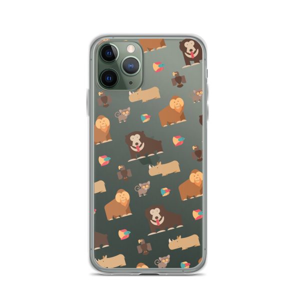 Asian Jungle Animals iPhone Clear Case