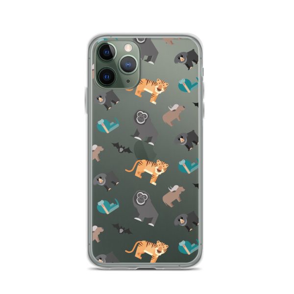 Asian Jungle Animals iPhone Clear Case